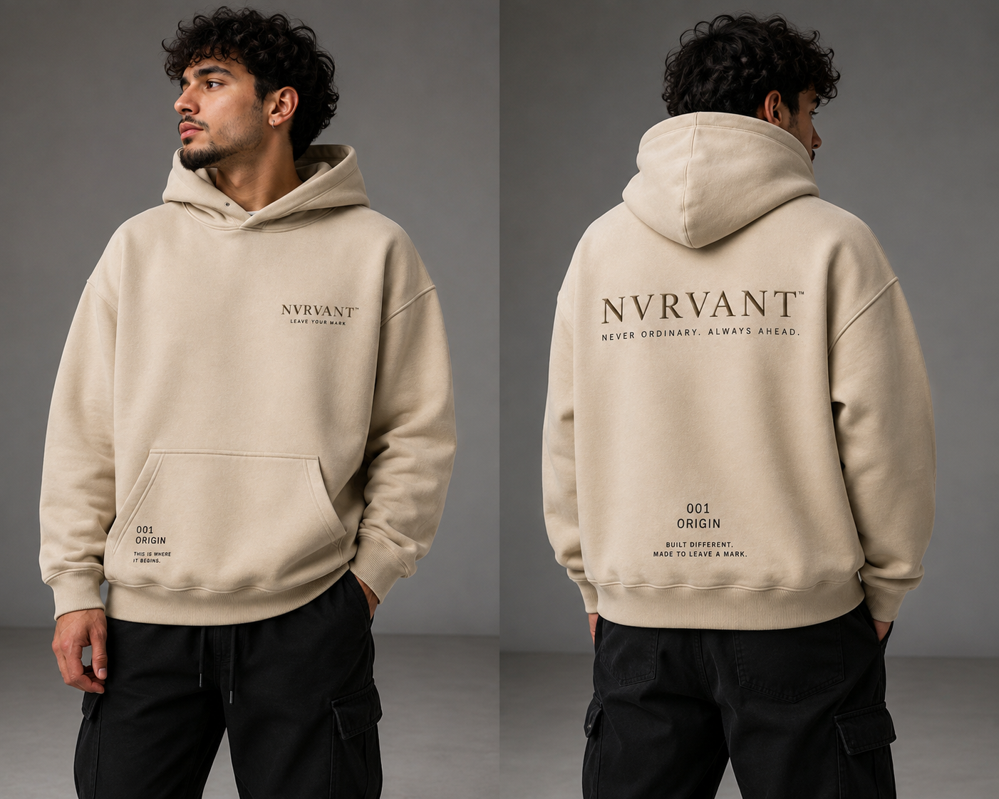 NVRVANT™ Origin Hoodie — Beige